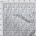 thumbnail image 3 of oneOone Cotton Flex Turquoise Blue Fabric Travel Craft Projects Decor Fabric Printed By The Yard 40 Inch Wide, 3 of 4