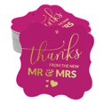 thumbnail image 1 of Inkdotpot Real Gold Foil Thanks From The New Wedding Tags Favor Bracket Shape Hang Pack Of 100 Paper Tags, 1 of 7