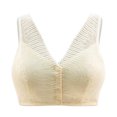 thumbnail image 1 of B91xZ Soutien-Gorge Sans Fil Confort pour Femmes Bretelles Réglables Col Rond Soutien-Gorge, Beige 44, 1 of 4