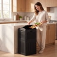 thumbnail image 3 of Homall Homes & Gardens Patio 30 Gallon Patio Trash Can Plastic Kitchen Garbage Can,Black, 3 of 9