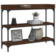 thumbnail image 3 of vidaXL Table Console avec Étagères Chêne Brun 39,4"X11,8"X31,5 Pouces, 3 of 6