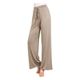 thumbnail image 1 of Diufon Straight Pants for Women Elastic High Waist Drawstring Pants Cotton Solid Color Lounge Wide Leg Pants, 1 of 5