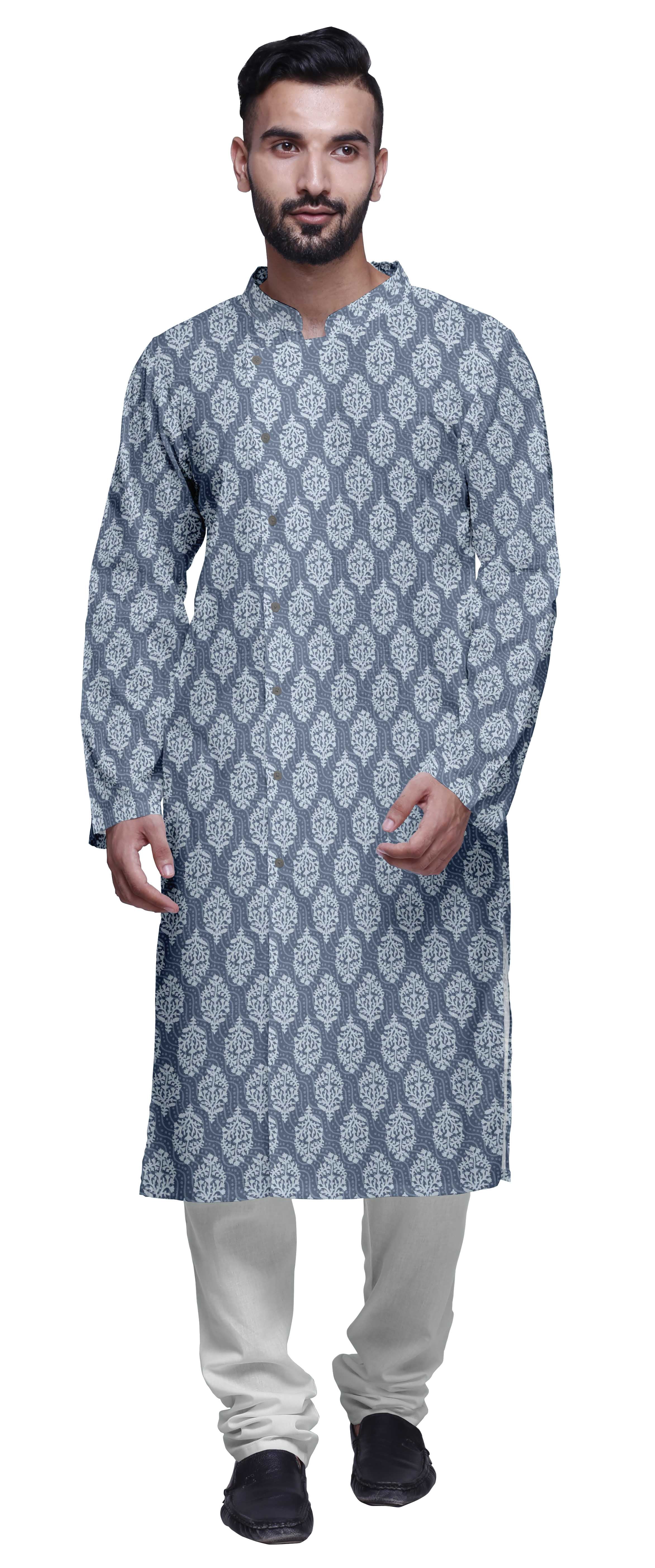 Atasi Kurta Imprimé de Designer pour Garçons Ensemble Kurta Pyjama Décontracté Vêtements Ethniques d'Été