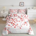 thumbnail image 2 of Erosebridal Spring Cherry Blossoms Comforter Sets Queen Size, Pink Floral Comforters & Duvets, Reversible 3-Piece, 2 of 8