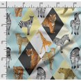 thumbnail image 2 of Soimoi Animals Print, Silk Fabric, Decor Sewing Fabric by The Yard 42 Inch Wide,Decorative Fabric for Shirts Suits Ties, Multicolor, 2 of 5