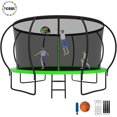 thumbnail image 1 of YORIN Trampoline pour Enfants de 5 à 6 Ans, Trampoline de 12 Pi pour Adultes avec Filet de Protection, Panier de Basketball, Échelle, Capacité de Poids de 1200 Lb, Trampoline Récréatif Extérieur, Trampoline Robuste, 1 of 7