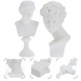 thumbnail image 2 of MasteelfCA 2pcs Mini Greek Bust Statues Adornment Decorative Resin Crafts Resin Sculpture, 2 of 8