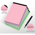 thumbnail image 4 of 5pcs Small Note Pads, Notepads 5x8 College Ruled Notebook, Writing Pads 5 x 8, Legal Pads, Memo Pad Paper Perforate, Ruled Line Notebooks for Work, School, Office, 4 of 7