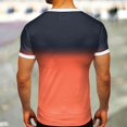 thumbnail image 2 of BOBOGOJP T-Shirt Homme Coupe Régulière Manches Courtes Col Rond T-Shirt Uni (Orange,TTG), 2 of 5