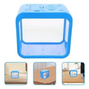 Raindrops Compact Sky Blue Betta Fish Aquarium with Illumination for Office Display
