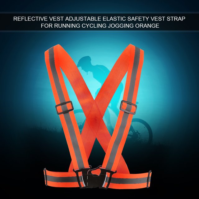Sonew Yctze Reflective Vest Running Equipment , Reflective Vest Adjustable Elastic Safety Vest Strap For Running Cycling Jogging