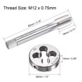 thumbnail image 2 of Unique Bargains M12 x 0.75mm Metric Tap and Die Set Machine Thread Tap with Round Die, 2 of 6
