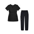 thumbnail image 1 of Sivvan Womens Scrub Set - Multi Pocket Cargo Pants & Stylish Mock Wrap Top, 1 of 6