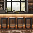 thumbnail image 2 of BeesClover Bar Stools Set, Counter Height Backless Barstools, with Metal Frame & Footrest, Counter Height Backless Barstools with Metal x-Frame, with PU Leather for Home Bar, Dining Room, 2 of 7