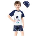thumbnail image 1 of Maillot de Bain pour Filles à Manches Courtes 2 Pcs en Polyester Protection Uv, 1 of 6