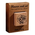 thumbnail image 2 of Vintage Wooden Plant And Flower Rubber Stamps Set 16-Piece For DIY Crafts Scrapbooking Cards And Journaling With Clear Script Design, 2 of 3