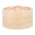 thumbnail image 1 of MasteelfCA 1 Set Handmade Bamboo Steamer Kitchen Food Steamer with Lid Cooking Tool, 1 of 8