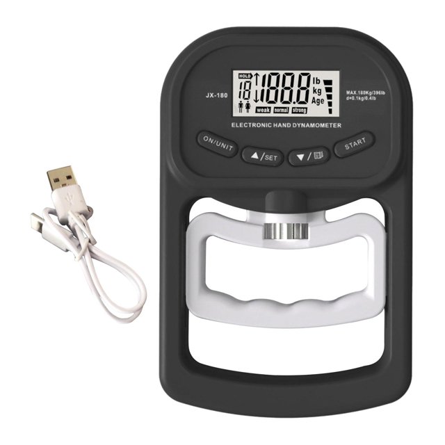S SERENABLE Poignée Électronique de Compteur de Main Dynamomètre Poignée pour Entraînement Exercice Accessoires Noir