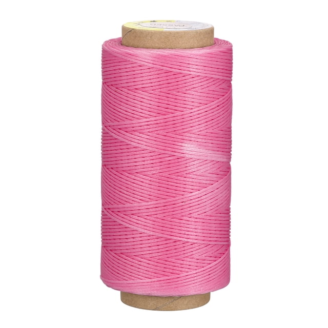 Unique Bargains 186 Yards 210D/1mm Leather Sewing Thread Polyester Waxed Cord, Hot Pink
