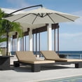 thumbnail image 3 of LSLJS Garden Umbrella Outdoor Stall Umbrella Beach Sun Umbrella Replacement Cloth 118 Inch Diameter with 8 Bones, Portable Windproof Compact Travel Umbrella, 3 of 4