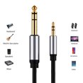 thumbnail image 3 of Durable Aluminium Alloy Audio Cable, 3.5mm To 6.5mm Audio Adapter Cable, HiFi Sound For Speaker For Mixer 1.8M, 3 of 8
