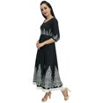 thumbnail image 3 of Bimba Kurti Ethnique Décontracté Noir Long Anarkali Designer Kurta Imprimé Numériquement-8, 3 of 6