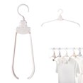 thumbnail image 2 of Kitchen Rack Foldable Travel Hangers Portable Travel Hanger Organizer Plastic Travel Accessories Clothes Drying Rack Folding Hangers For Traveling Camping Flying Rv Cruises Suitcase,White Kitchen Ra, 2 of 9