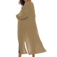 thumbnail image 2 of Women‘s Loose Long Sleeve Open Front Breathable Cardigan Sweater with Pocket, 2 of 3
