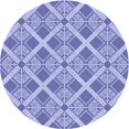 thumbnail image 1 of Ahgly Company Tapis Rond Lavable en Machine Intérieur Transitionnel Bleu Ange, 3 Pieds Rond, 1 of 7