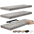 thumbnail image 1 of Sorbus Wall Mounted Floating Shelves for Wall Décor - Large 24 Inch, 3 Pack, Gray, 1 of 6