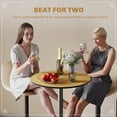 thumbnail image 4 of HOMCOM Round Bar Table, 40.2 Inch Modern Bar Height Pub Table, Natural Wood, 4 of 10