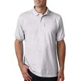 thumbnail image 2 of Hanes Cotton-Blend Men`s Jersey Polo, XL, Black, 2 of 5