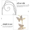 thumbnail image 3 of 2 Paires de Boucles d'Oreilles Elf Manchette Papillon Clip sur Boucles d'Oreilles Sans Perçage Clips Bijoux, 3 of 8