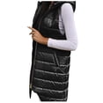 thumbnail image 2 of Drppepioner Gilet à Capuche Uni pour Femmes, Fermeture Éclair, Sans Manches, avec Poches, Veste Mi-Longue, 2 of 4