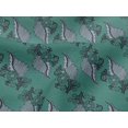 thumbnail image 4 of oneOone Viscose Jersey Fabric Leaves Block Printed Fabric 1 Yard 60 Inch Wide, 4 of 5