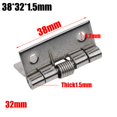 thumbnail image 2 of MYG for Stainless Steel Self-Closing Spring Door Hinges 2-Pack, Heavy Duty Hardware for Cabinets Boxes Instrument Cases, 1.5 Inch Options, Silver Brushed Finish, 2 of 10