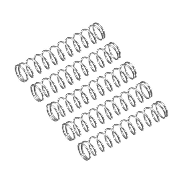 Unique Bargains Ressort de Compression 5 Pack en Acier Inoxydable 304, 5mm OD, Fil de 0,5 Mm, Longueur de 25 Mm