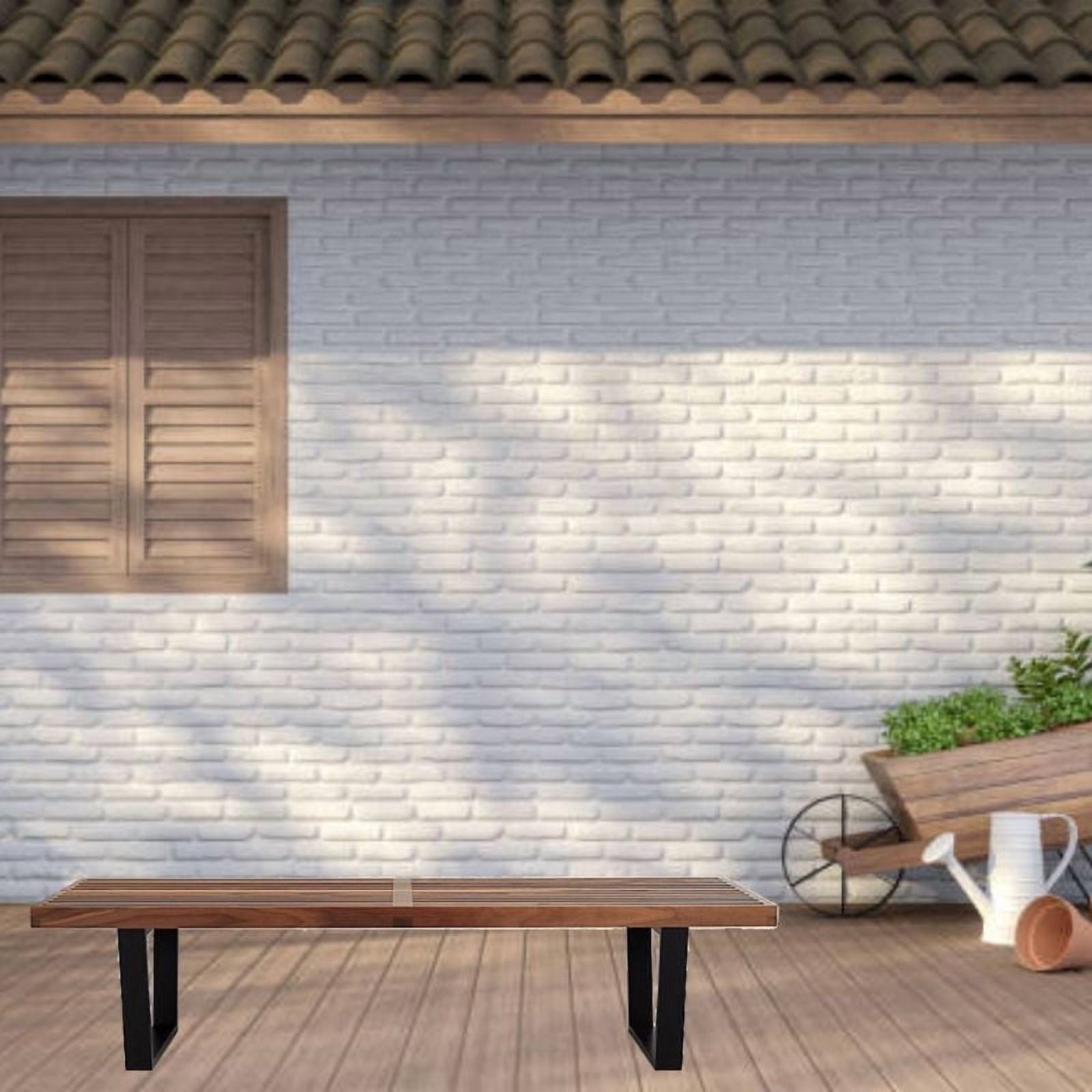 Banc Percy en naturel, banc naturel, banc en bois manufacturé, banc de ligne naturelle, banc en bois naturel, banc de patio, banc d'entrée 60"