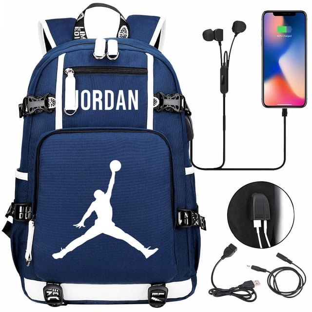Youth Leisure Backpack College Student Backpack Multifunctional Sports Bag Basketball Player Jordan-ZJKDGJKJ