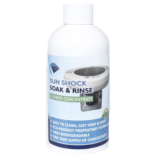 Copper Anode, Basket, and Coil Cleaner - Easy to Use, Prolongs The Electrode (8oz) - Cleans Your Solar Pool Ionizer's Basket and Electrode, All at Once - Sun Shock Soak and Rinse