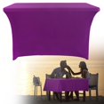 thumbnail image 4 of Spandex Table Cover For 6 Foot Rectangle Tables 6 Pack Tablecloth Elastic 6ft Folding Tablecloths For Vendor Booth Display Banquet Buffet Event Craft, 4 of 7