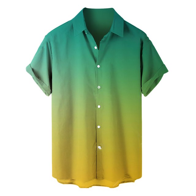 XDZJLR Mens Shirts Casual Short Sleeve Button Down Beach Tropical Summer Tops