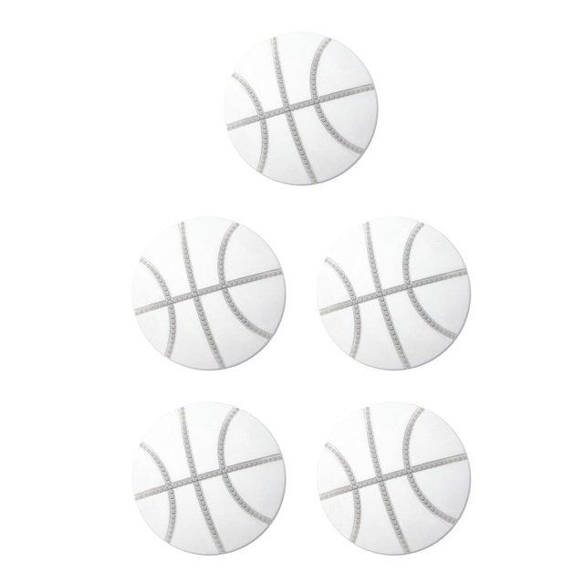 serony 4pcs Mute Door Rear Wall Crash Waterproof Anti-Collision Wall Crash Waterproof Pad Basketball Style 5cm white 5Set