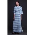 thumbnail image 2 of Bimba Robe Longue d'Été en Rayonne Ombrée Imprimée Teinture sur Nœuds à Manches Kimono avec Fente - Medium, 2 of 6