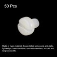 thumbnail image 3 of Unique Bargains Nylon Machine Screws, M5x8mm Slotted Pan Head Fasteners Bolts, White 50Pack, 3 of 4