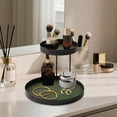 thumbnail image 4 of Amzcrzy Iron Rack Double Layer Tabletop Iron Storage Tray Cosmetics Jewelry Perfume Storage and Display Rack Shoe Rack Dresser Dorm Room Essentials Closet Organizer Storage Cabinet, 4 of 6
