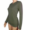 thumbnail image 3 of MeetoTime T-Shirt pour Femmes Basique à Manches Longues Col Ras du Cou T-Shirt Uni Hauts Blouse Tunique Décontractée, 3 of 4