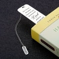 thumbnail image 2 of 2 Pcs Gadget Règle en Acier Inoxydable Signet Texte Inspirant Papeterie en Métal, 2 of 4