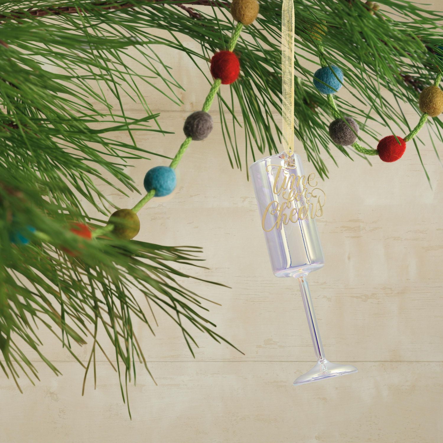 Décoration Hallmark de Noël (Flûte à champagne, Signature, en verre soufflé)