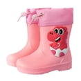 thumbnail image 1 of dmqupv Big Kid Rain Boots Children Elastic Children's Rain Boots Textured Soles Non Slip Light Comfortable Rain Shoes For Primary School Students Red,Size for US 9, 1 of 8